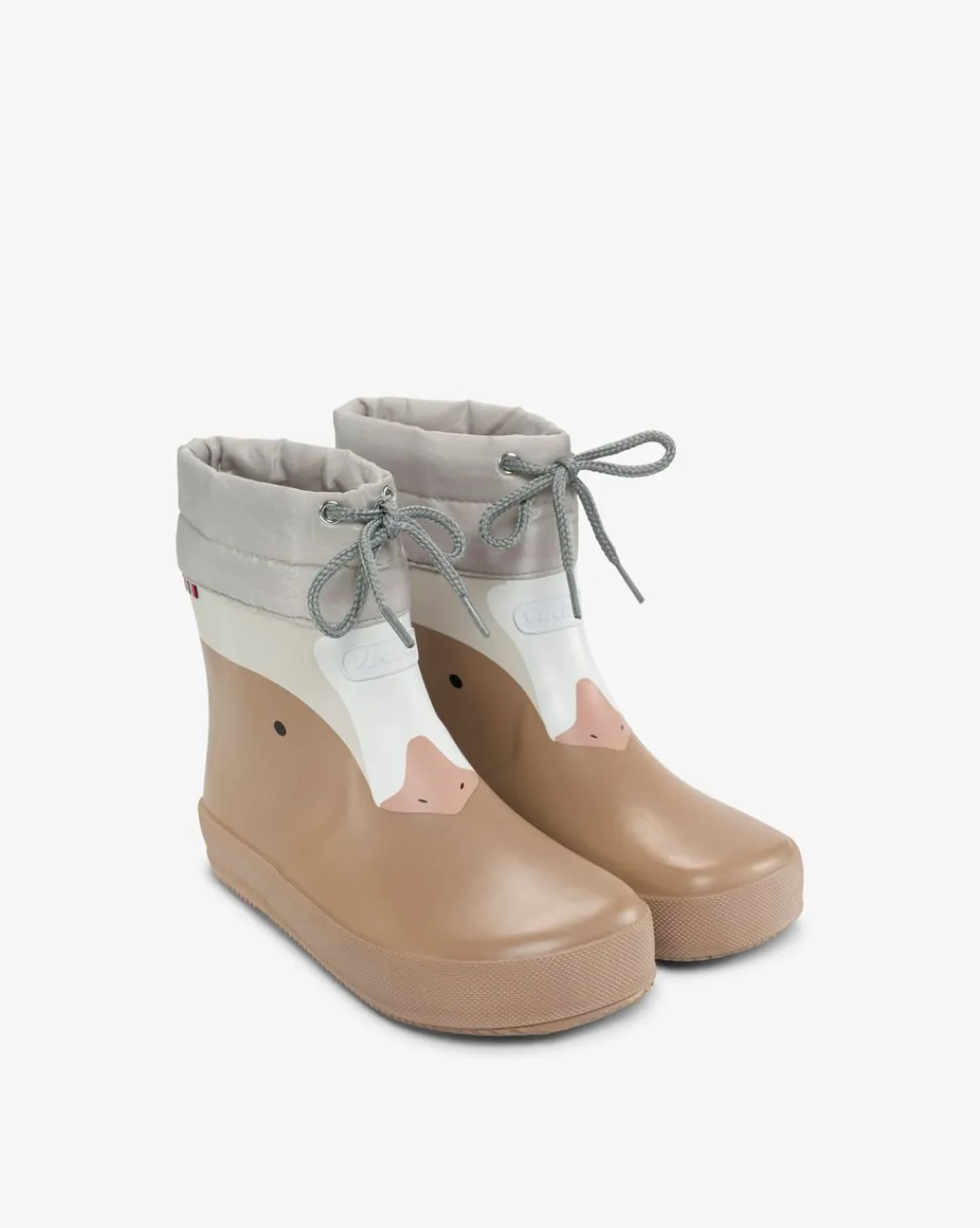 Viking Barfotaskor|Gummistövlar>Alv Barefoot Paw Print Rubber Boot Beige
