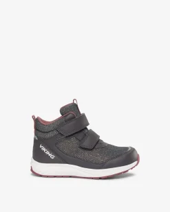 Viking Höstskor / Vårskor|Gore-Tex Barnskor>Bouncy Glitter Mid GTX 2V Charcoal